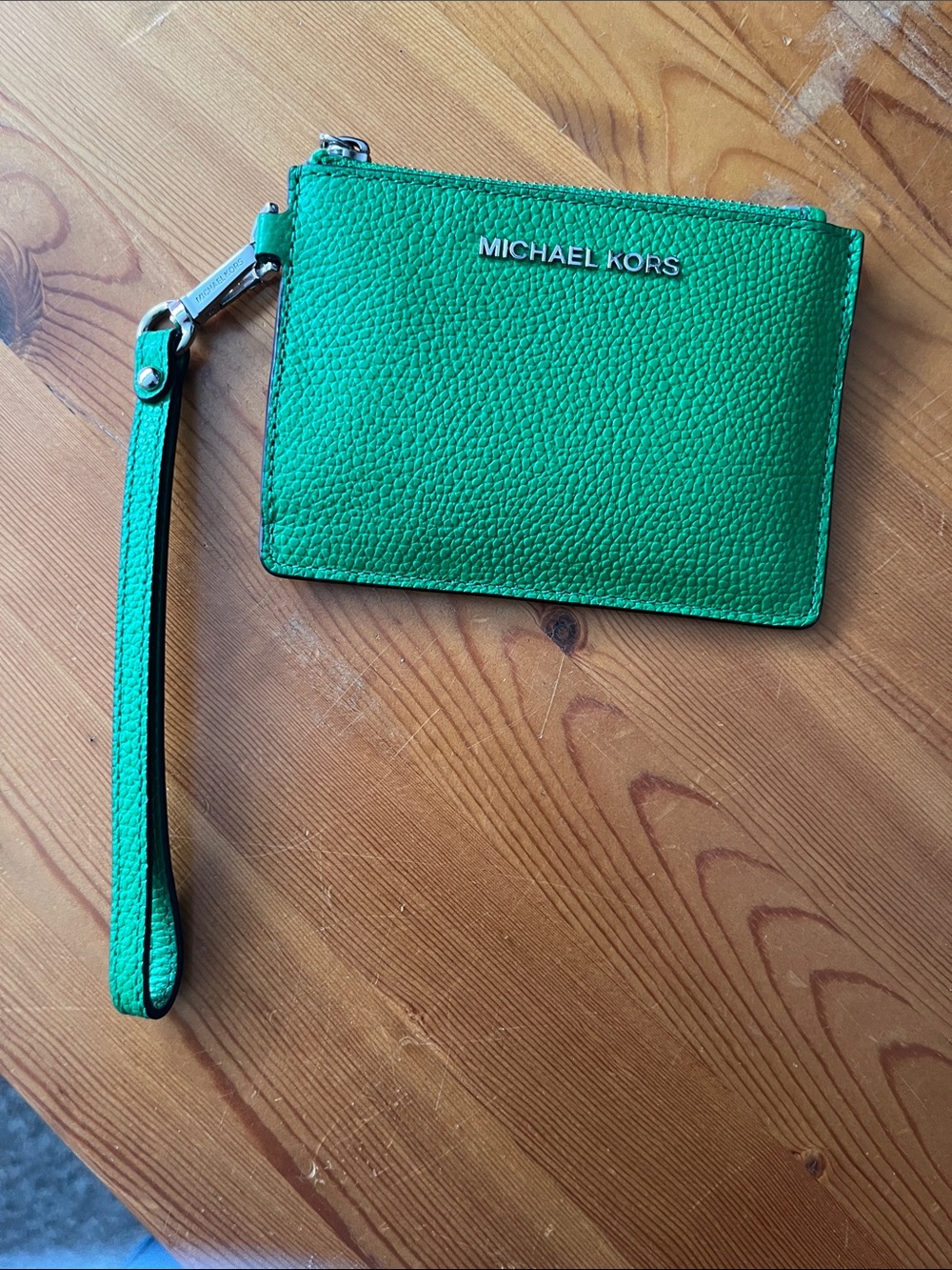 Michael Kors Green Leather Small Wallet